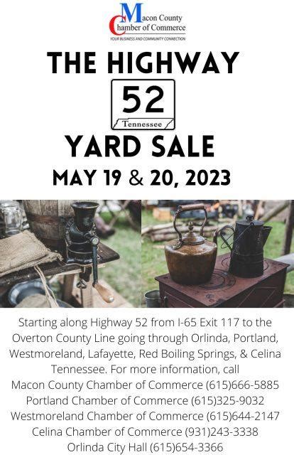 This is the fifth year for the 52-mile long sale, and it&39;s an event that many South Georgians look forward to. . Hwy 52 yard sale 2023